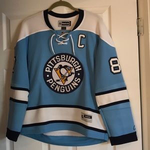 Blue Women’s Pittsburgh Penguins Crosby Jersey- L